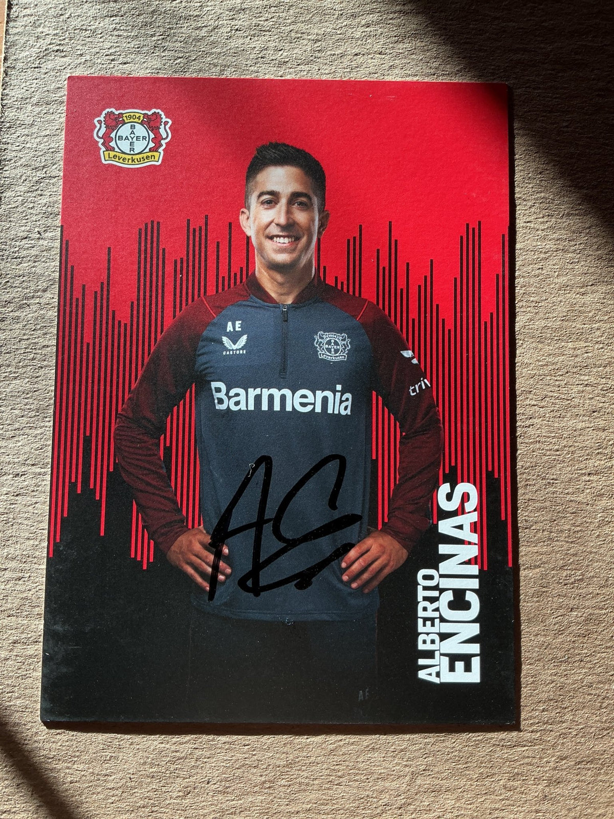 Alberto Encinas, Spain 🇪🇸 Bayer 04 Leverkusen 2022/23 hand signed - Autographs-World