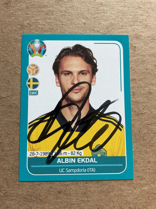 Albin Ekdal, Sweden 🇸🇪 UEFA Euro 2020 Panini hand signed - Autographs-World