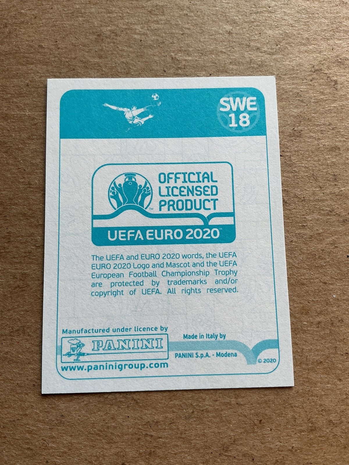 Albin Ekdal, Sweden 🇸🇪 UEFA Euro 2020 Panini hand signed - Autographs-World