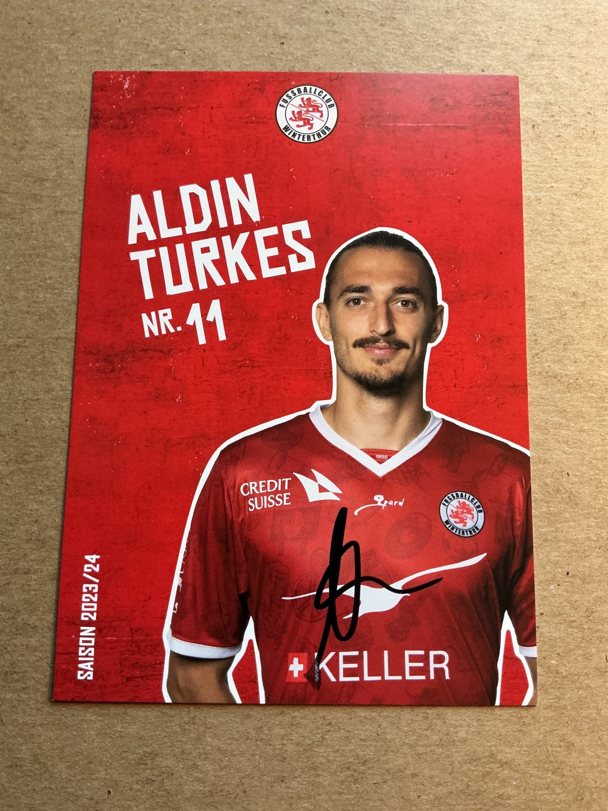 Aldin Turkes, Bosnia 🇧🇦 FC Winterthur 2023/24 hand signed - Autographs-World