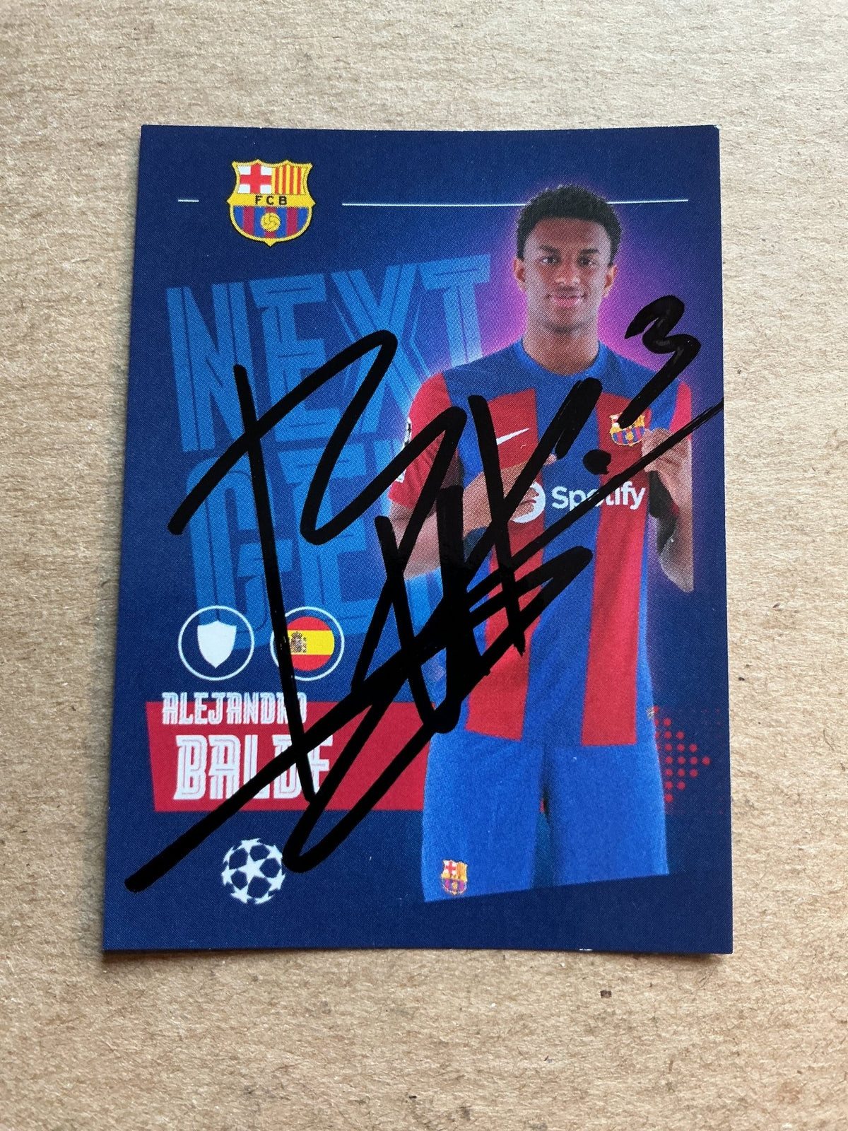 Alejandro Balde, Spain 🇪🇸 FC Barcelona 2023/24 Topps hand signed - Autographs-World