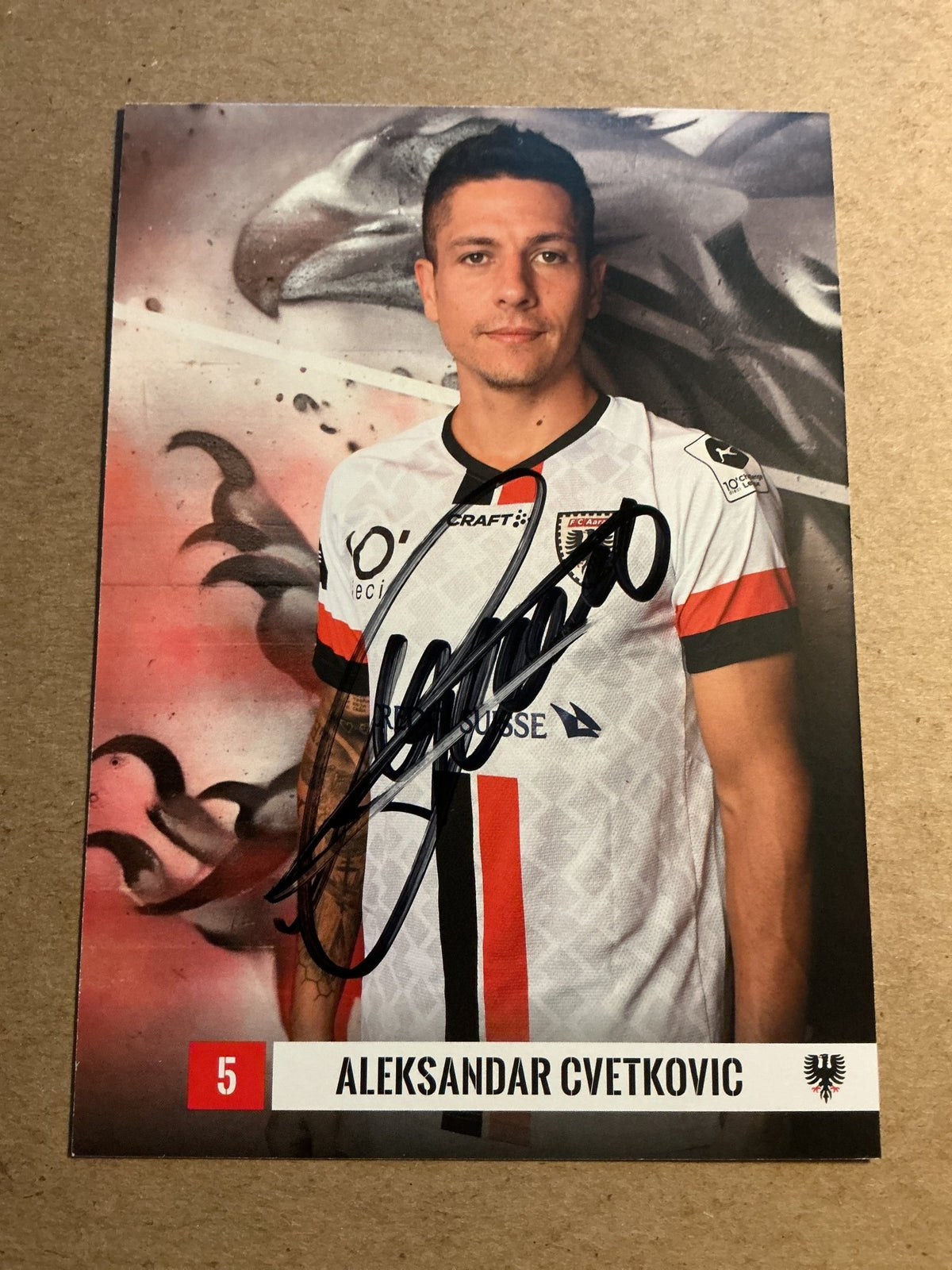 Aleksandar Cvetkovic, Serbia 🇷🇸 FC Aarau 2023/24 hand signed - Autographs-World