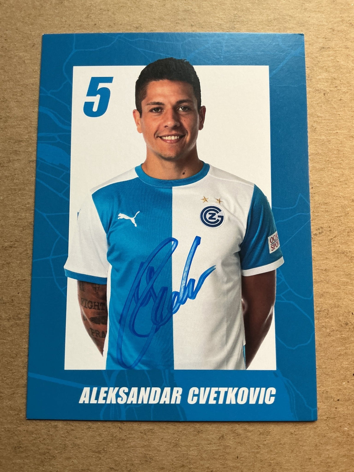 Aleksandar Cvetkovic, Serbia 🇷🇸 Grasshopper Club Zürich 2020/21 hand signed - Autographs-World