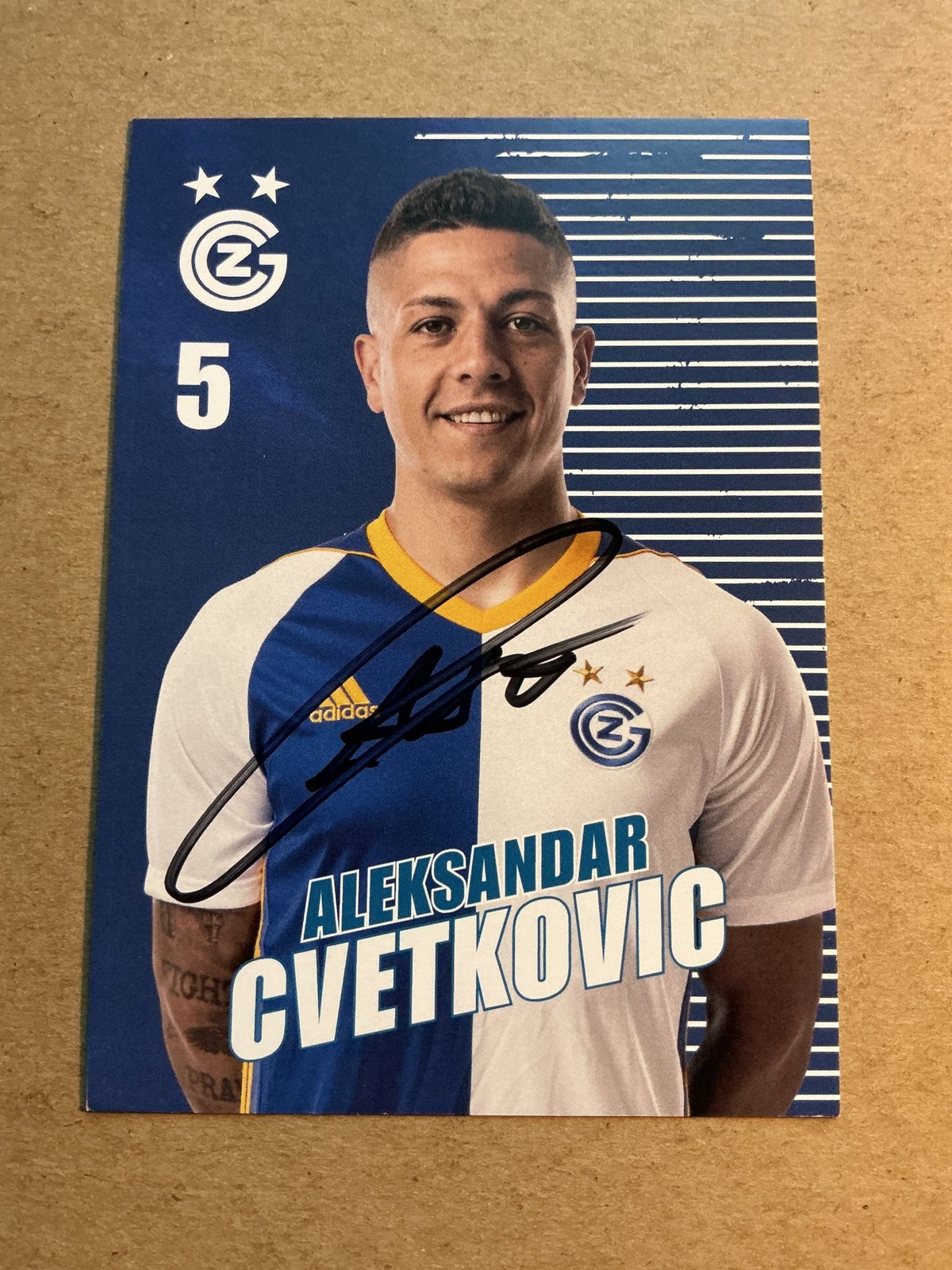 Aleksandar Cvetković, Serbia 🇷🇸 Grasshopper Club Zürich 2021/22 hand signed - Autographs-World
