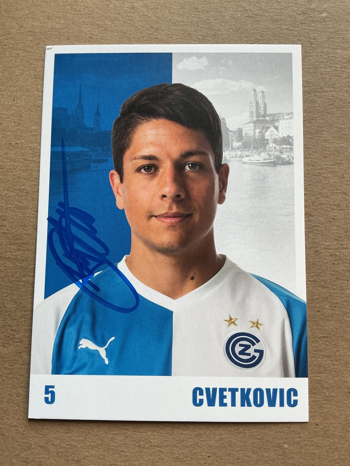Aleksandar Cvetkovic, Serbia 🇷🇸 Grasshopper Zürich 2019/20 hand signed - Autographs-World