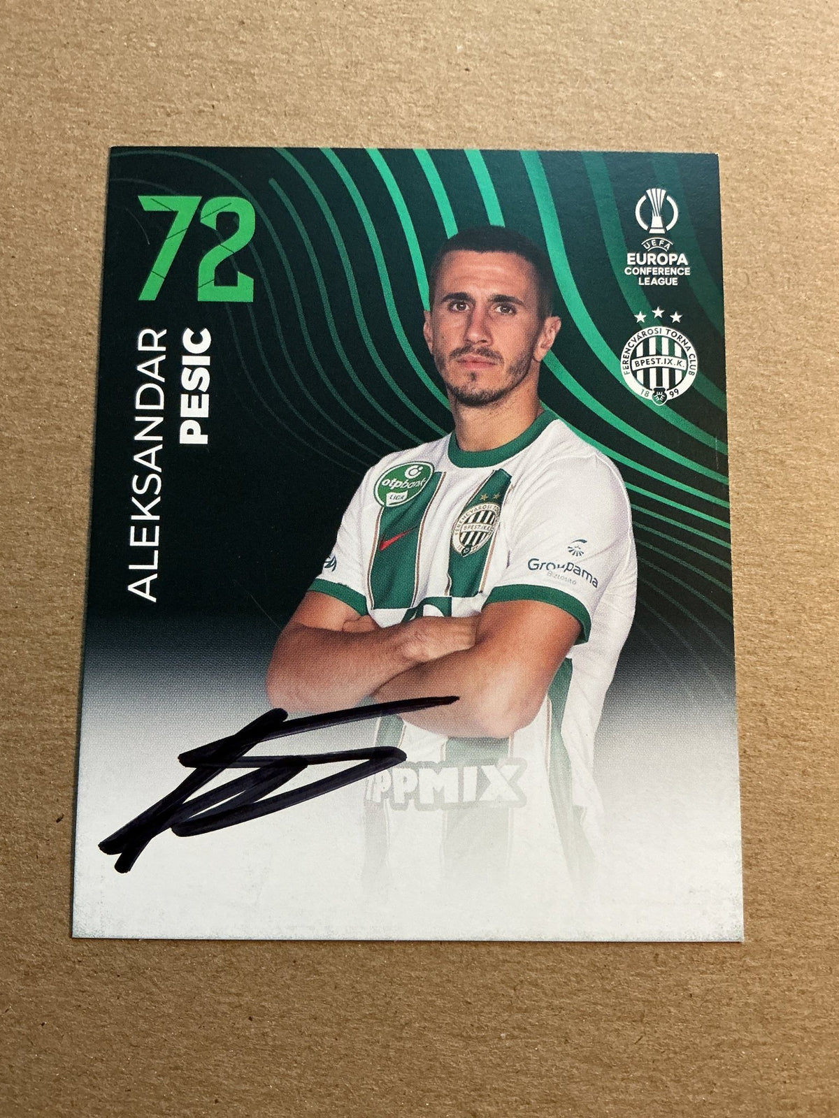 Aleksandar Pesic, Serbia 🇷🇸 Ferencváros TC 2023/24 hand signed - Autographs-World