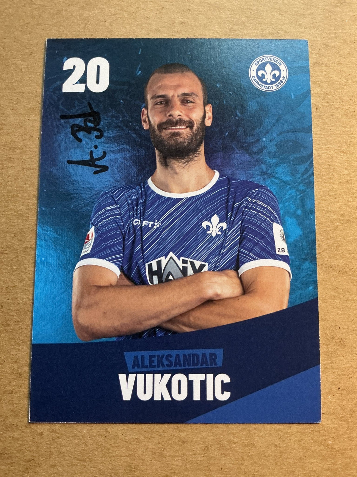Aleksandar Vukotić, Serbia 🇷🇸 SV Darmstadt 98 2023/24 hand signed - Autographs-World