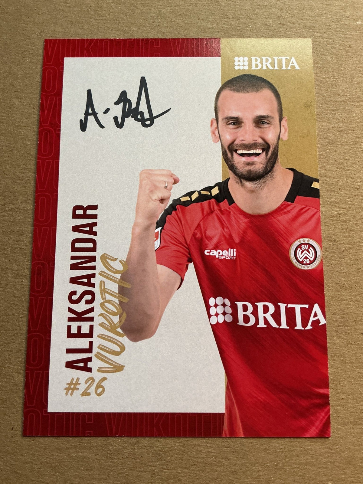 Aleksandar Vukotić, Serbia 🇷🇸 SV Wehen Wiesbaden 2023/24 hand signed - Autographs-World