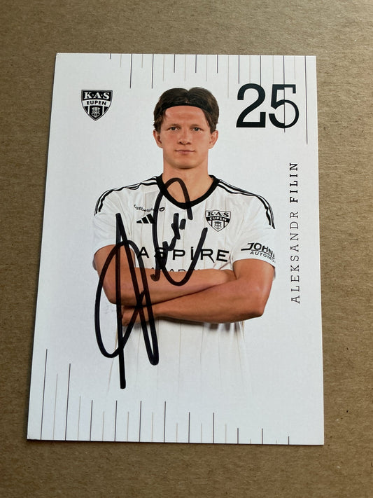 Aleksandr Filin, Russia 🇷🇺 KAS Eupen 2023/24 hand signed - Autographs-World