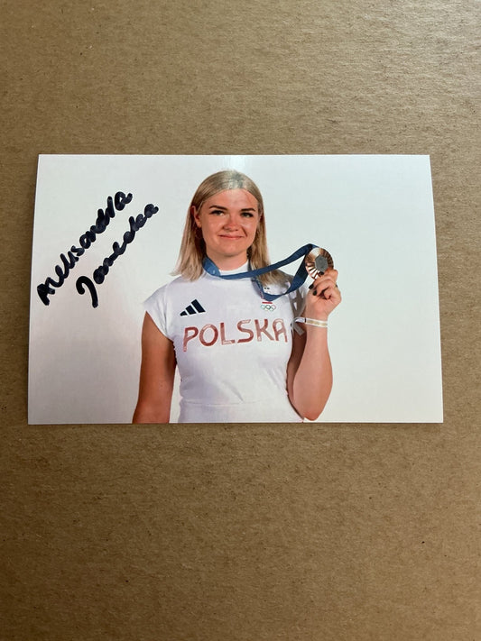 Aleksandra Jarecka, Poland 🇵🇱 Fencing Summer Olympics 2024 hand signed - Autographs-World