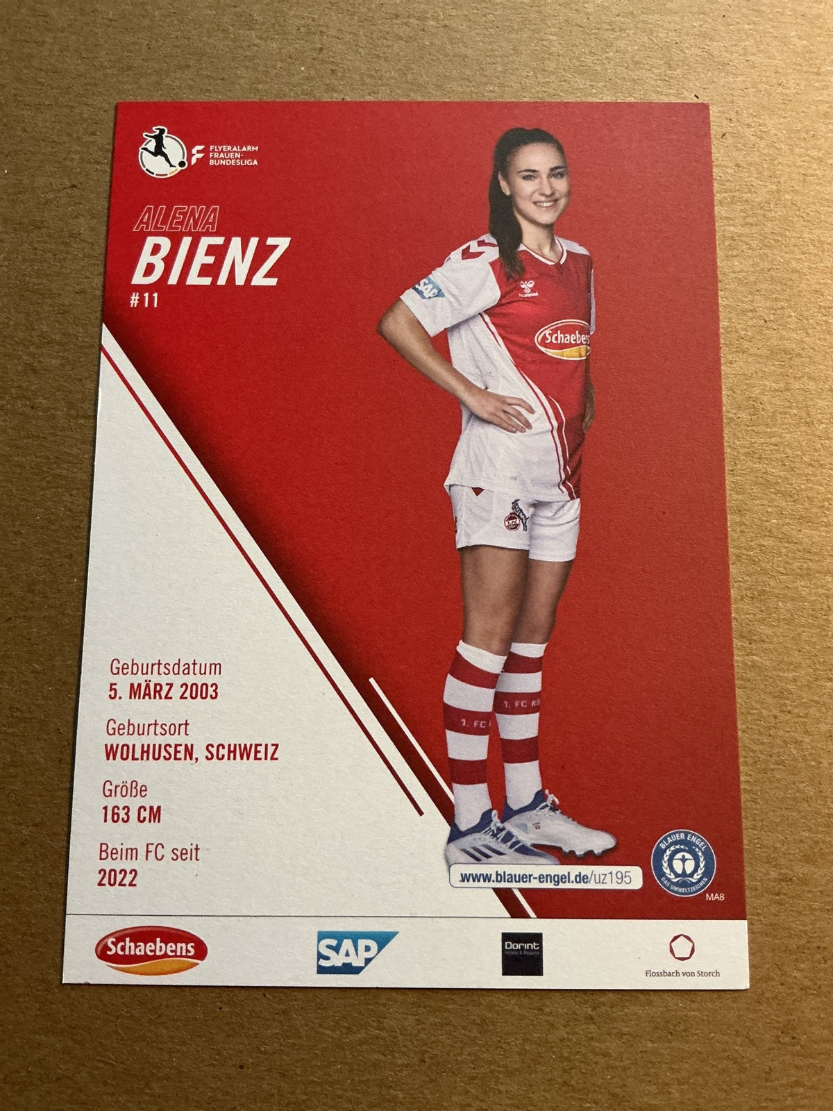 Alena Bienz, Switzerland 🇨🇭 1.FC Köln 2022/23 hand signed - Autographs-World
