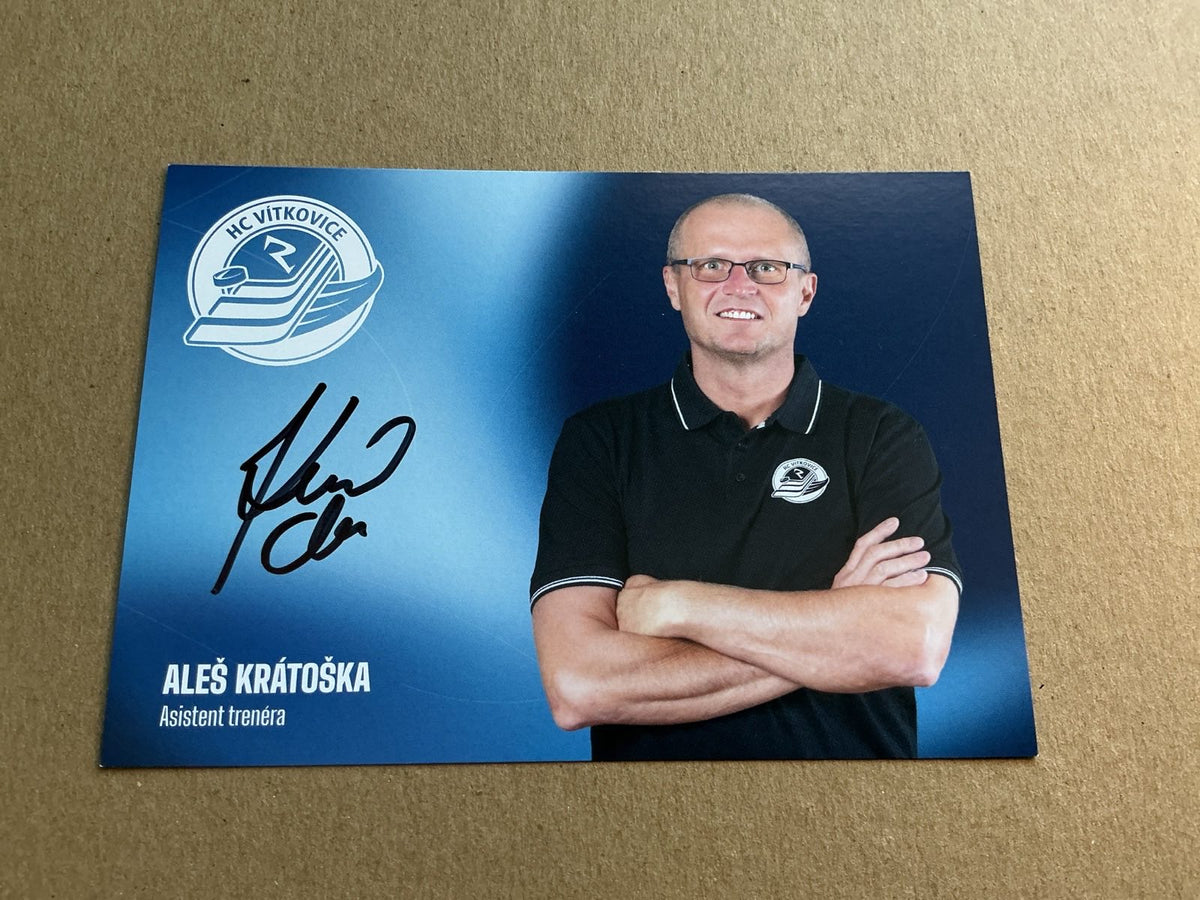 Aleš Krátoška, Czech Republic 🇨🇿 HC Vítkovice 2025/26 hand signed - Autographs-World