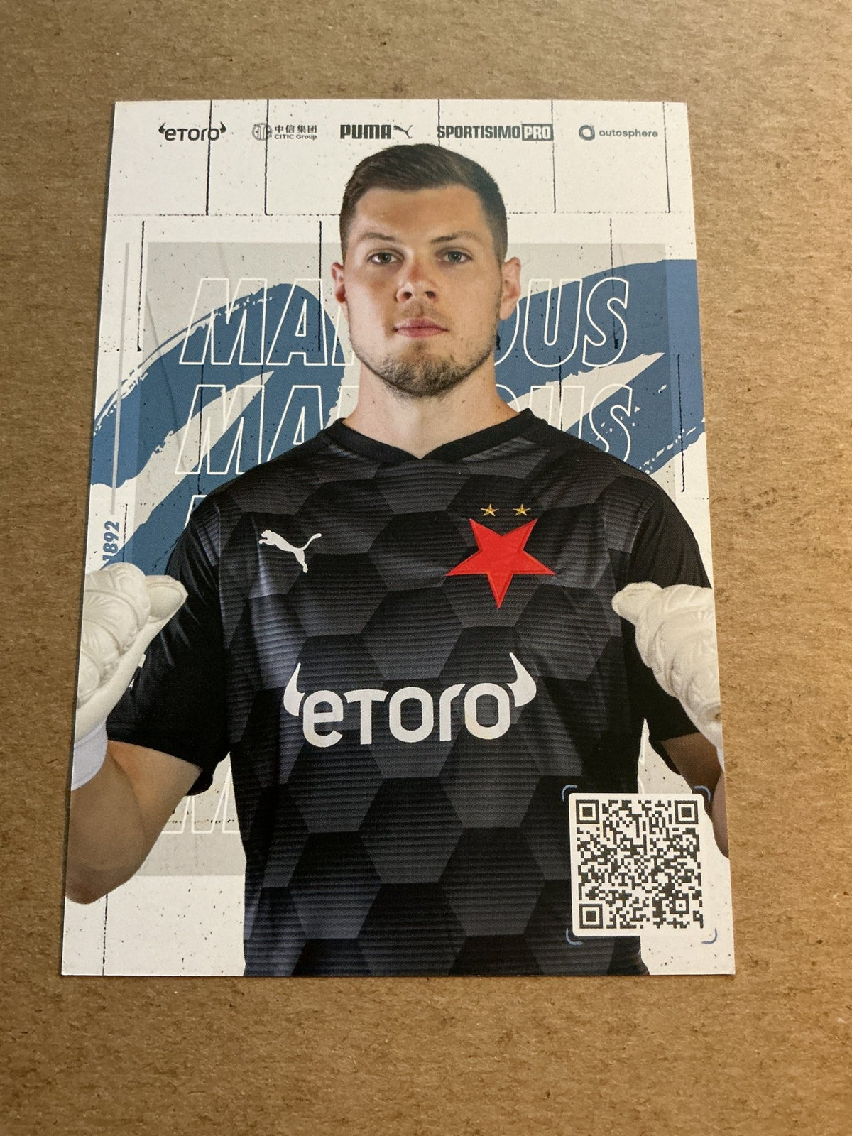 Aleš Mandous, Czech Republic 🇨🇿 SK Slavia Prague 2021/22 hand signed - Autographs-World