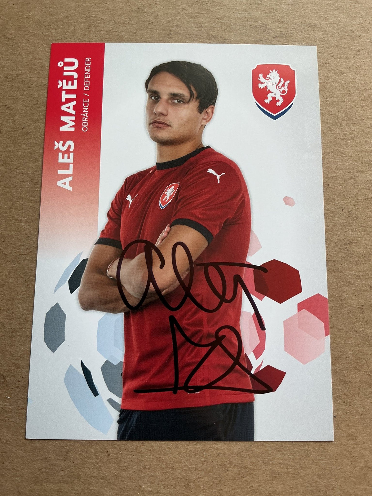 Aleš Matějů, Czech Republic 🇨🇿 UEFA Euro Cup 2020 hand signed - Autographs-World