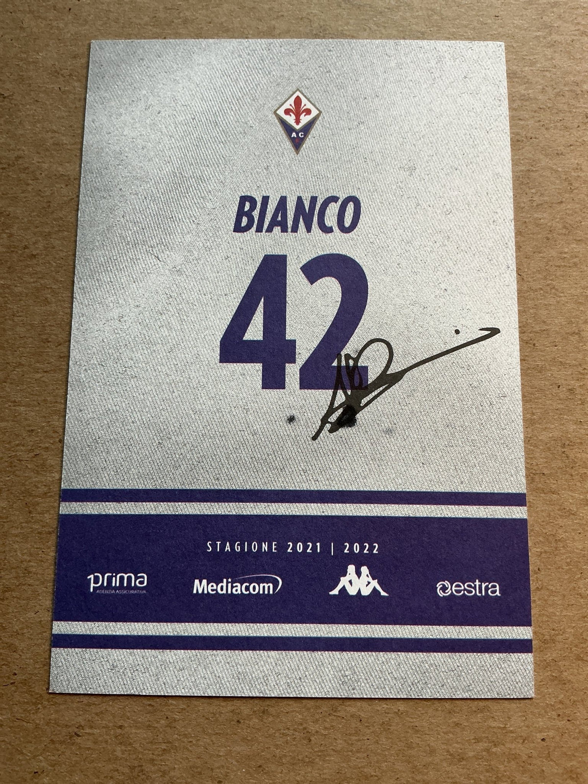 Alessandro Bianco, Italy 🇮🇹 ACF Fiorentina 2021/22 hand signed - Autographs-World