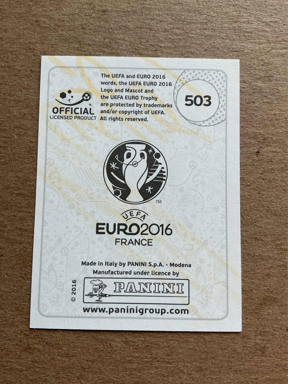 Alessandro Florenzi, Italy 🇮🇹 UEFA Euro 2016 Panini hand signed - Autographs-World