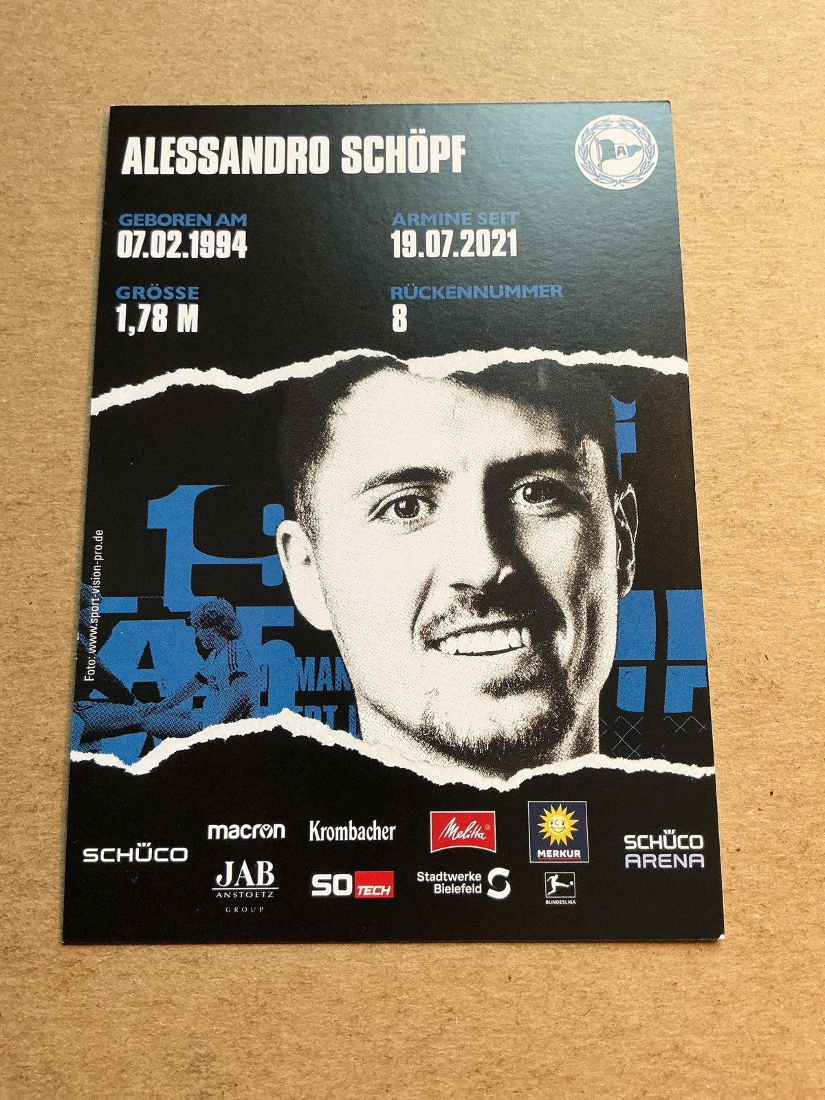 Alessandro Schöpf, Austria 🇦🇹 Arminia Bielefeld 2021/22 hand signed - Autographs-World