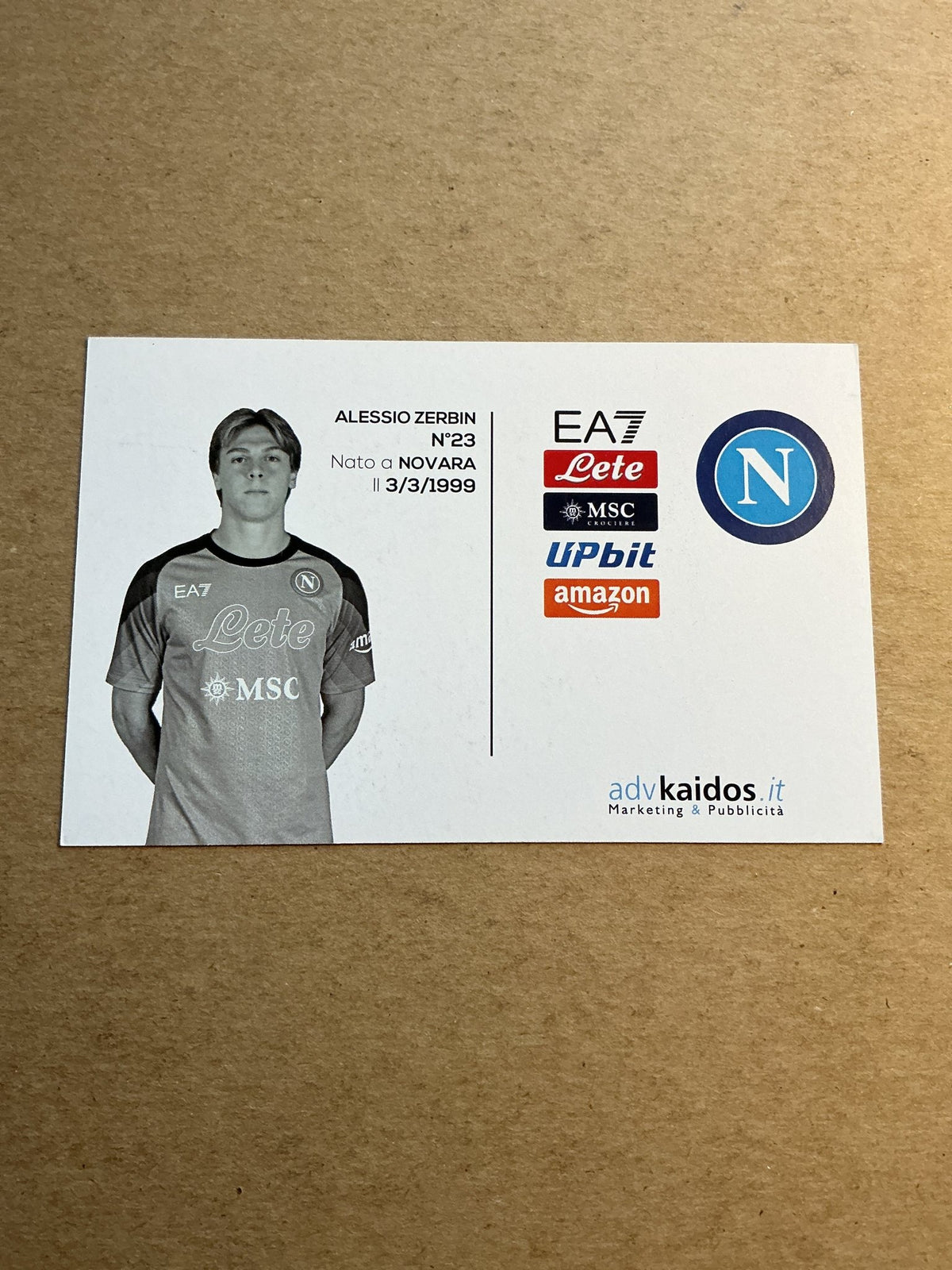 Alessio Zerbin, Italy 🇮🇹 SSC Napoli 2022/23 hand signed - Autographs-World