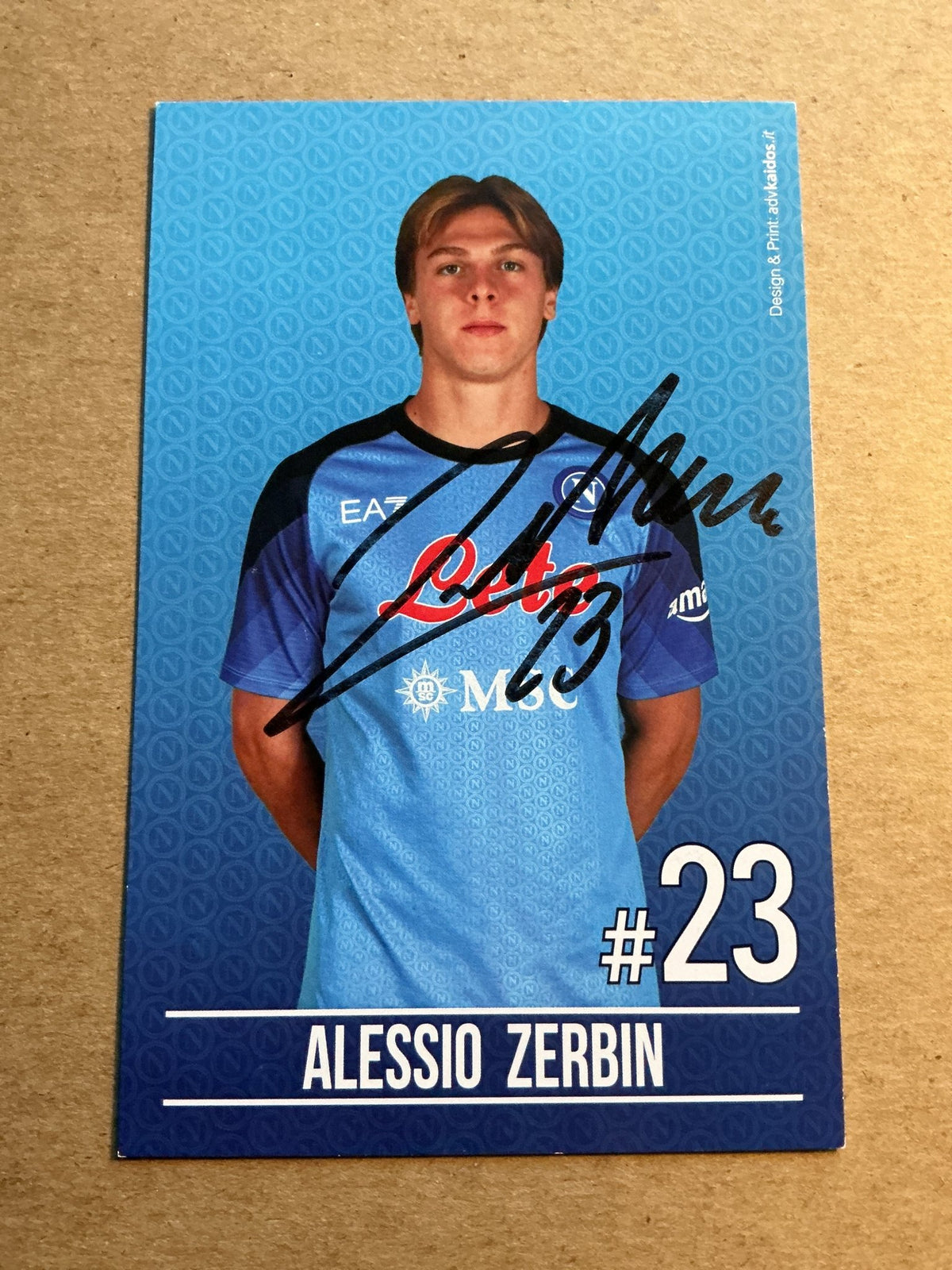Alessio Zerbin, Italy 🇮🇹 SSC Napoli 2022/23 hand signed - Autographs-World