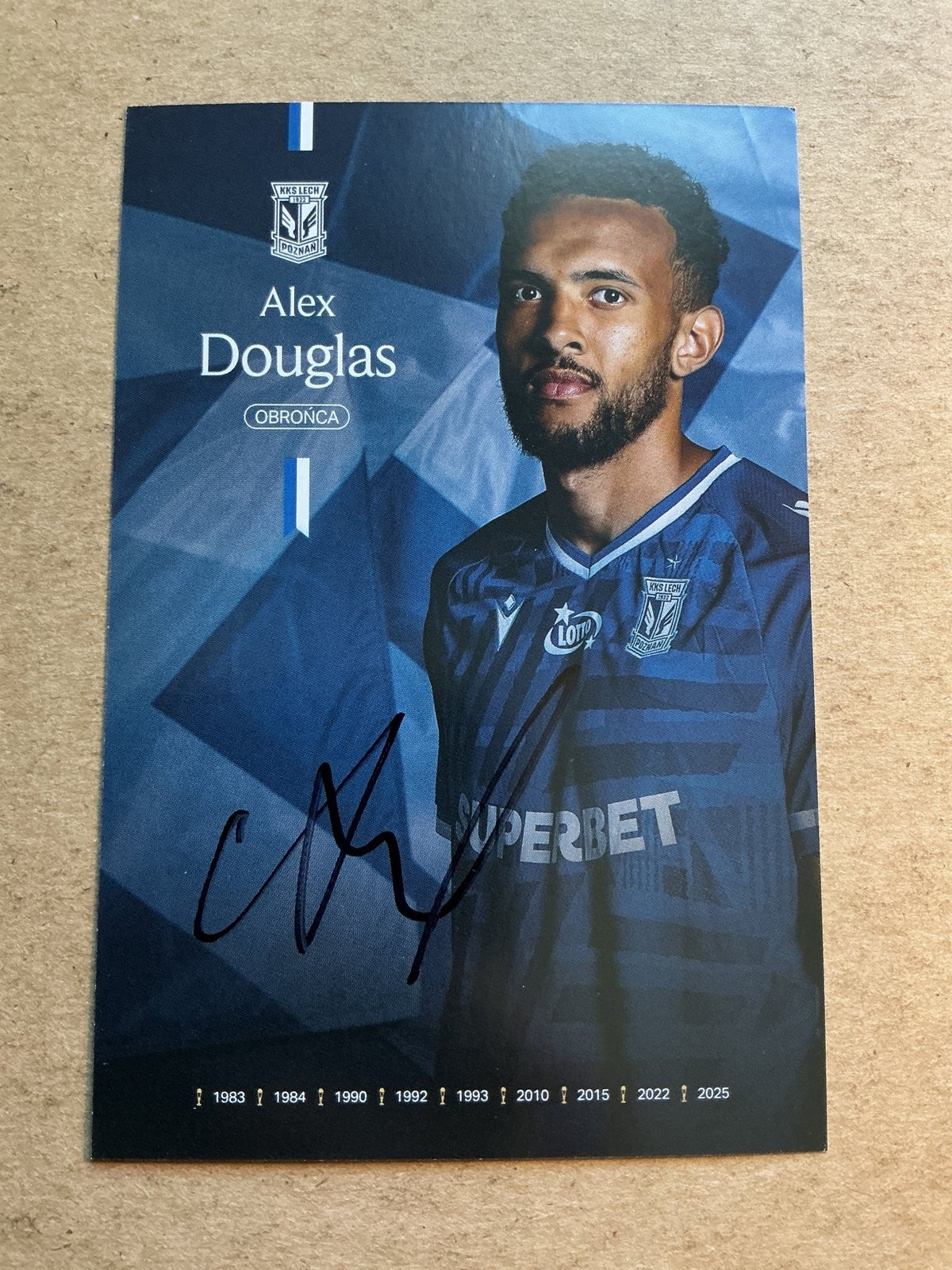 Alex Douglas, Sweden 🇸🇪 Lech Poznán 2025/26 hand signed - Autographs-World