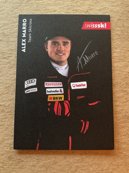 Alex Marro, Switzerland 🇨🇭 Skicross 2023/24 hand signed - Autographs-World