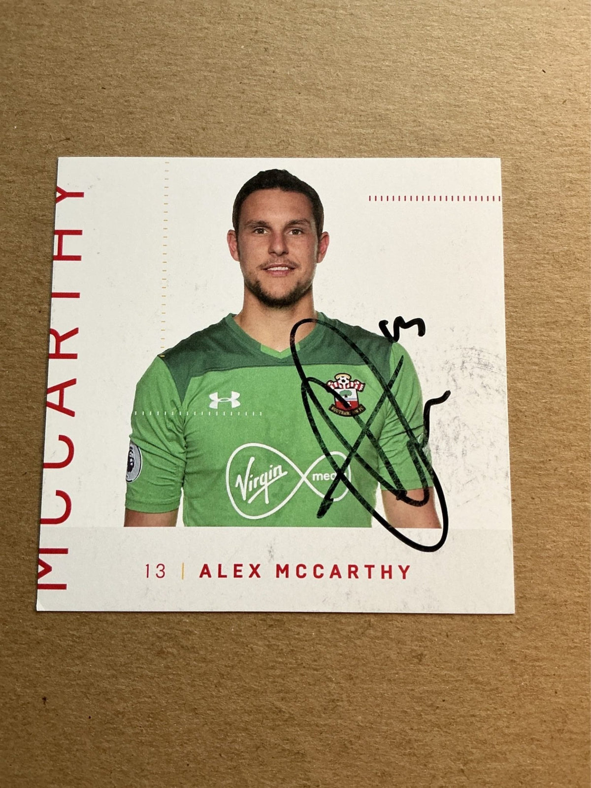 Alex McCarthy, England 🏴󠁧󠁢󠁥󠁮󠁧󠁿 Southampton FC 2017/18 hand signed - Autographs-World