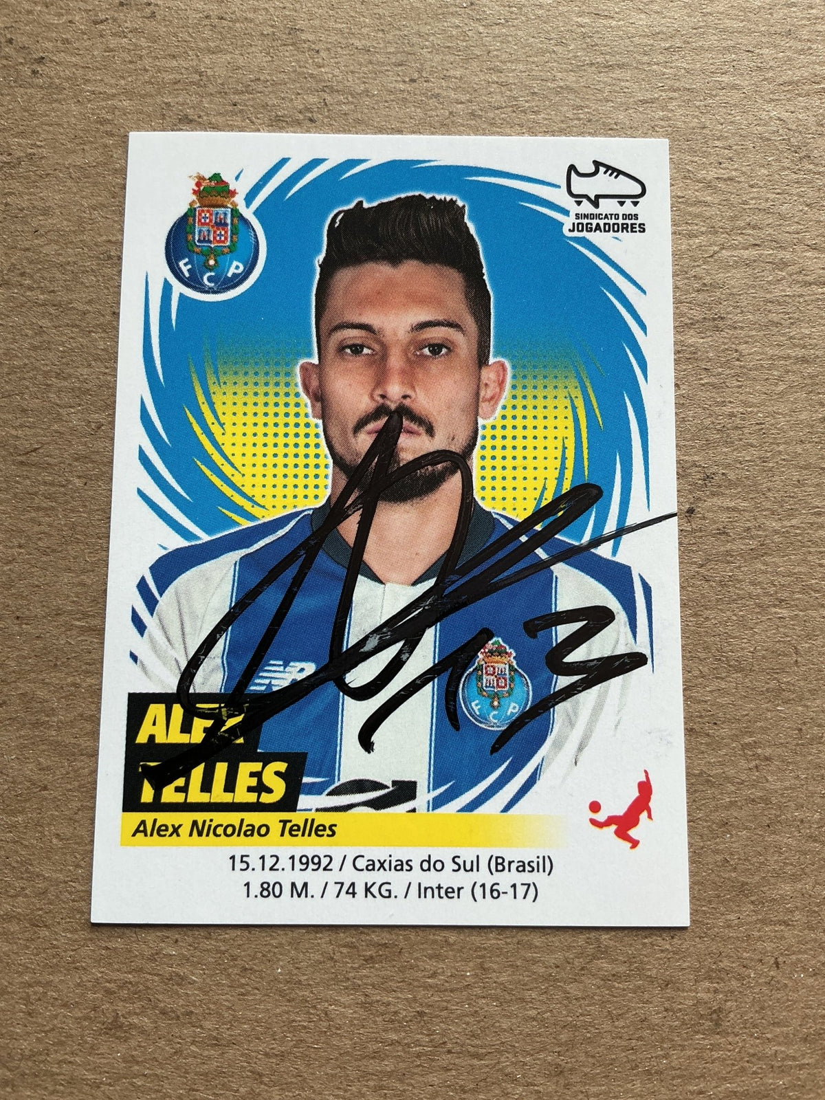 Alex Telles, Brazil 🇧🇷 FC Porto 2018/19 Panini hand signed - Autographs-World