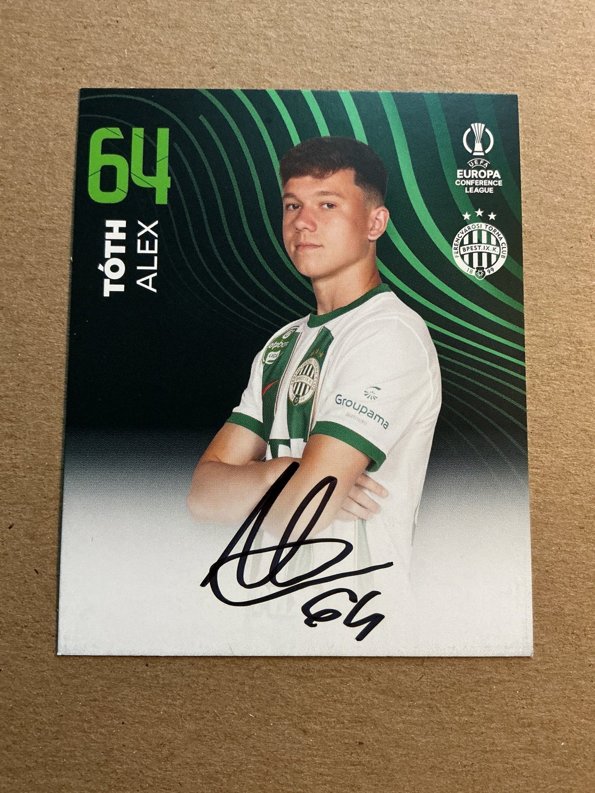 Alex Tóth, Hungary 🇭🇺 Ferencváros TC 2023/24 hand signed - Autographs-World