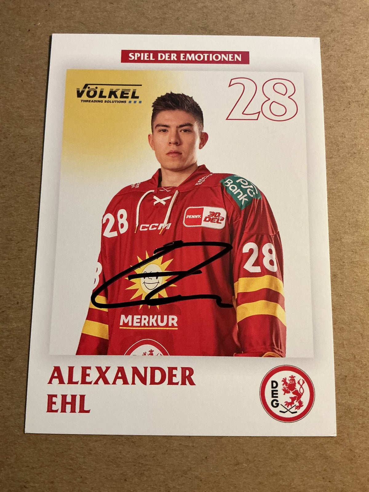 Alexander Ehl, Germany 🇩🇪 Düsseldorfer EG 2023/24 hand signed - Autographs-World
