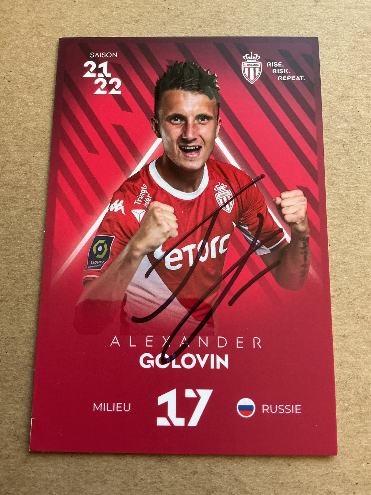 Alexander Golovin, Russia 🇷🇺 AS Monaco 2021/22 hand signed - Autographs-World