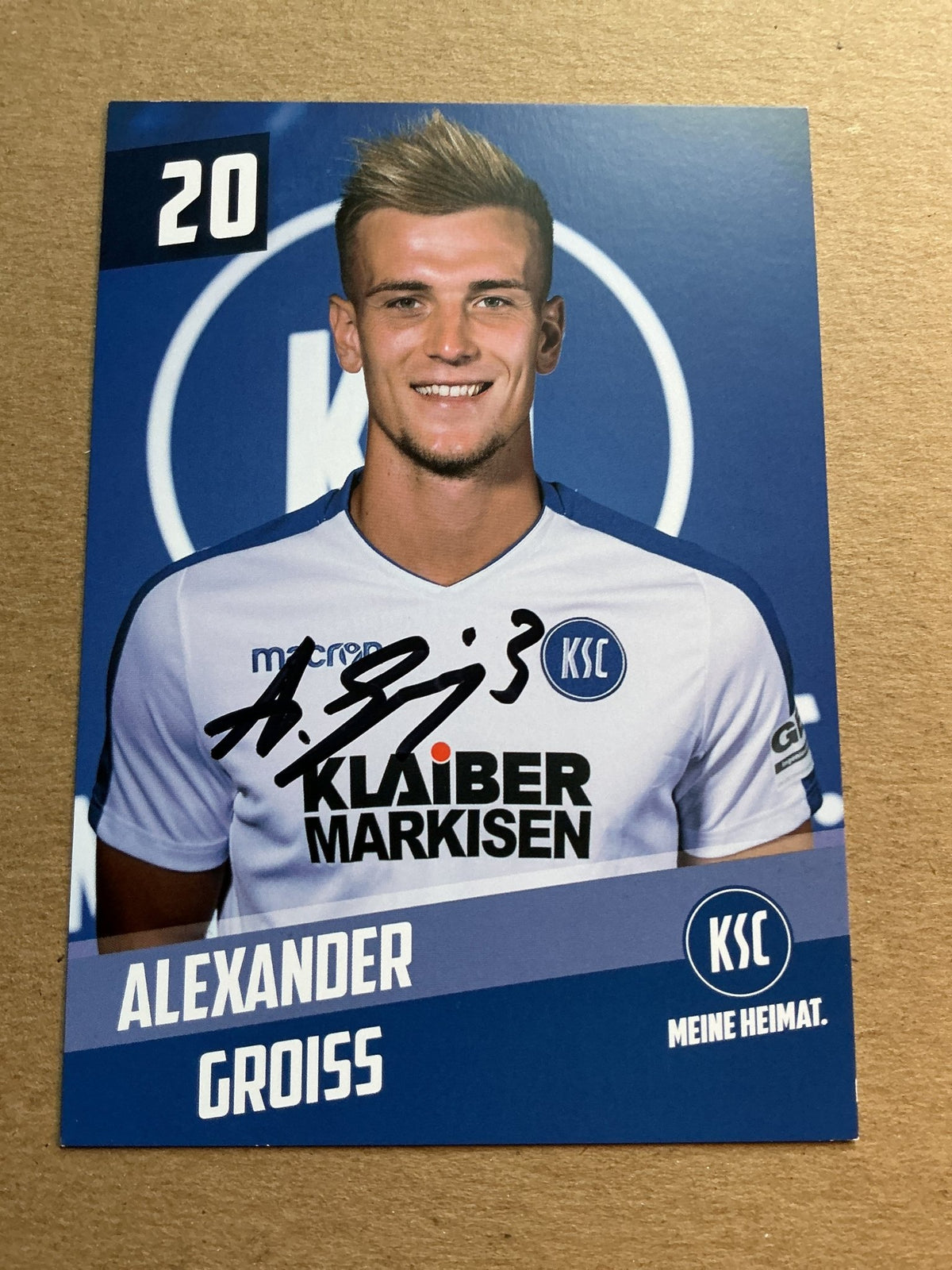 Alexander Groiss, Germany 🇩🇪 Karlsruher SC 2019/20 hand signed - Autographs-World
