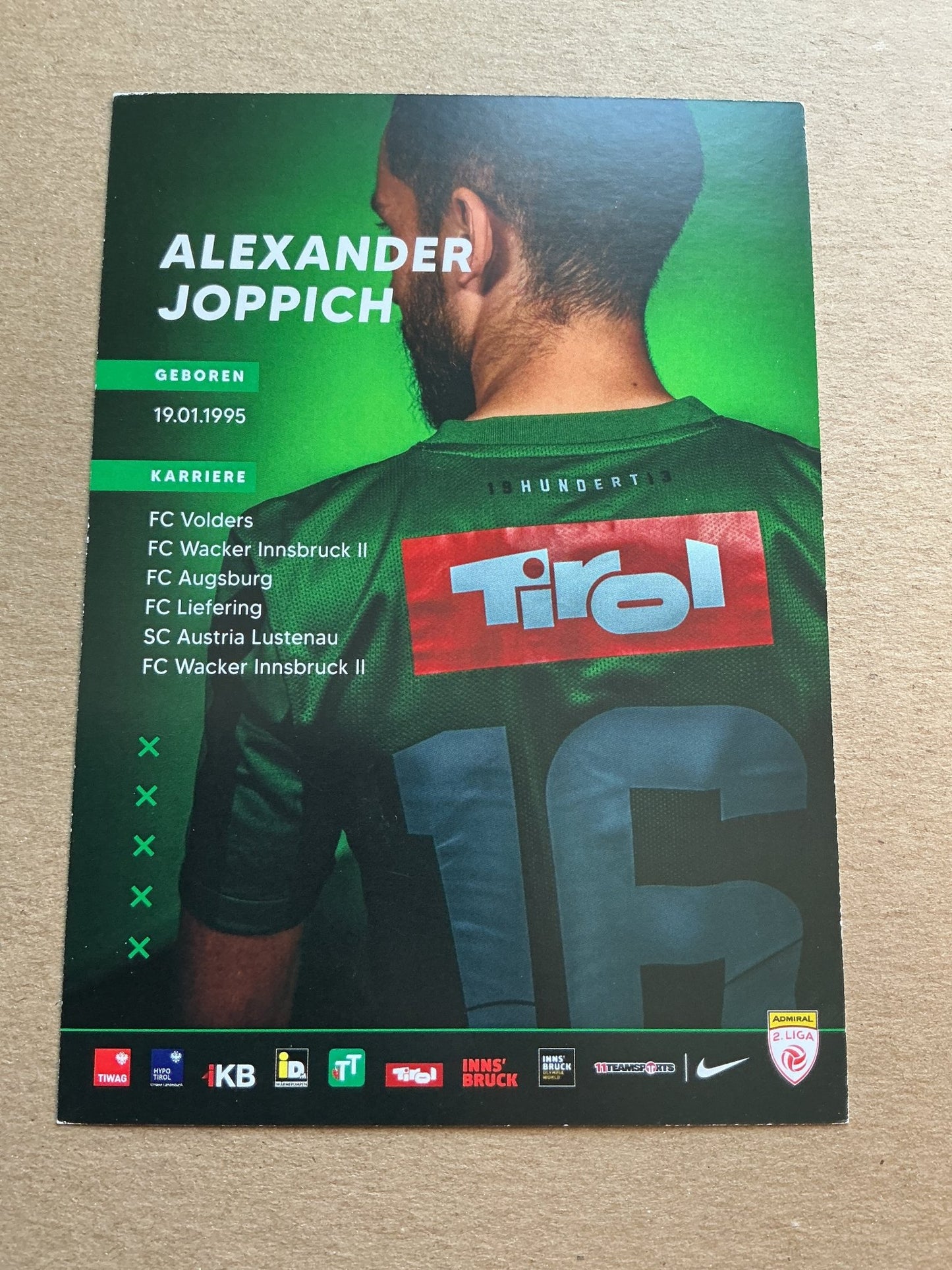 Alexander Joppich, Austria 🇦🇹 FC Wacker Innsbruck 2019/20 hand signed - Autographs-World
