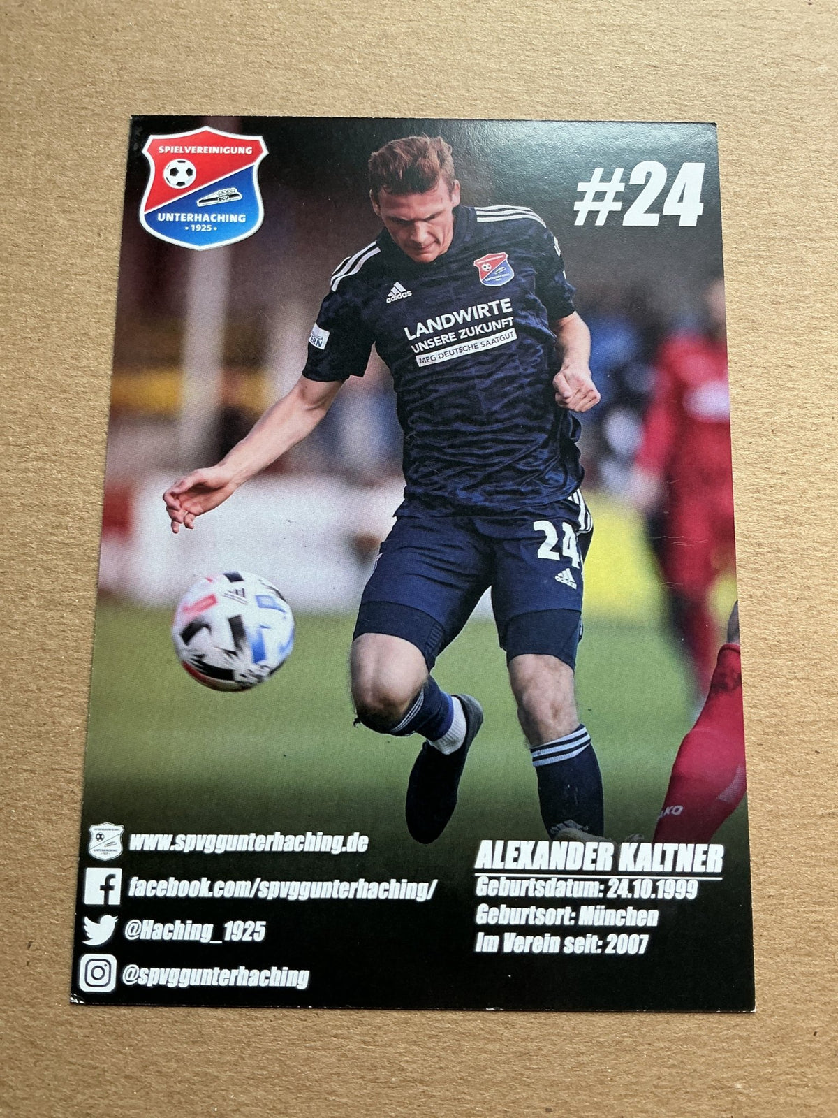 Alexander Kaltner, Germany 🇩🇪 SpVgg Unterhaching 2021/22 hand signed - Autographs-World