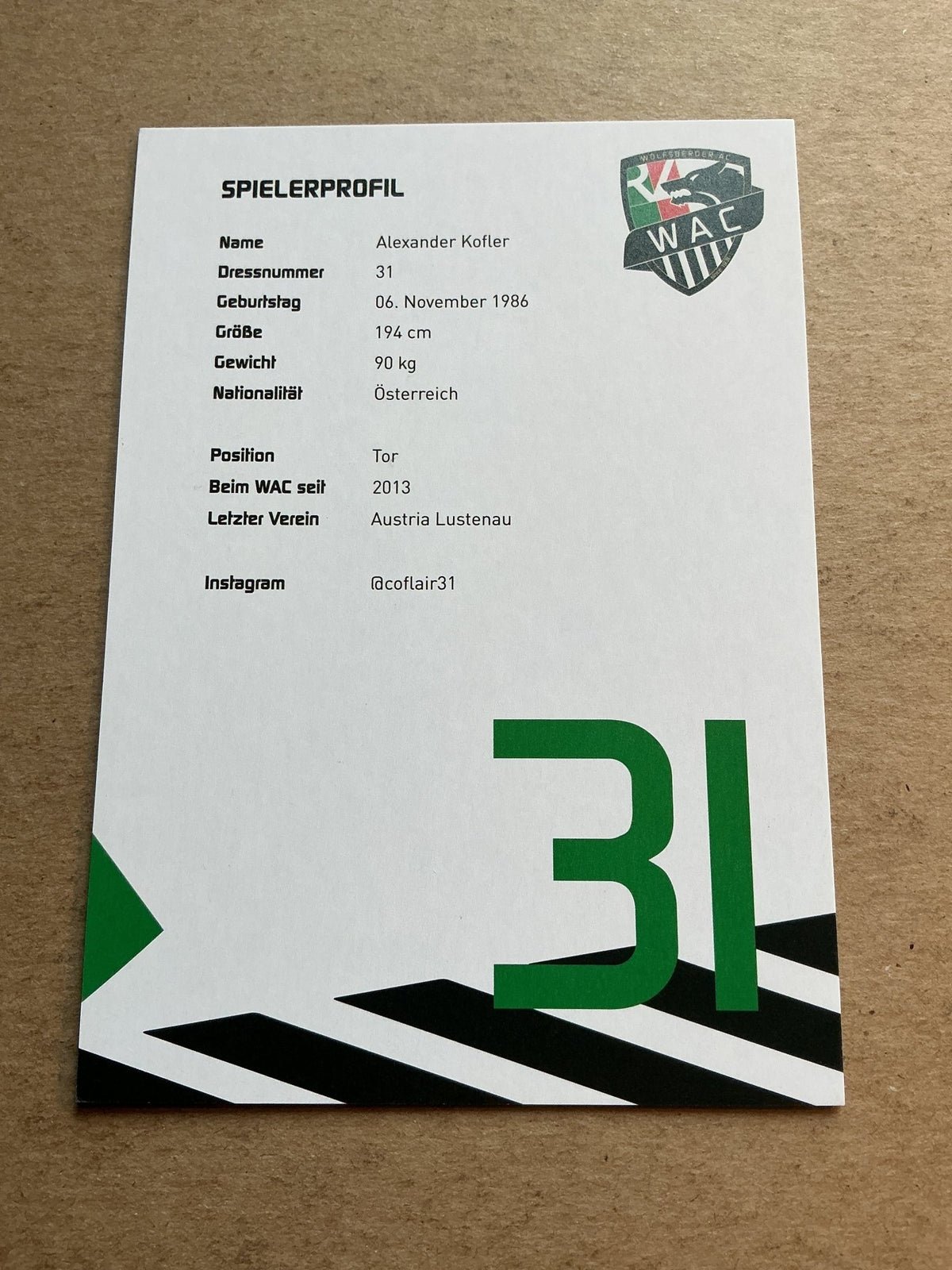 Alexander Kofler, Austria 🇦🇹 Wolfsberger AC 2020/21 hand signed - Autographs-World