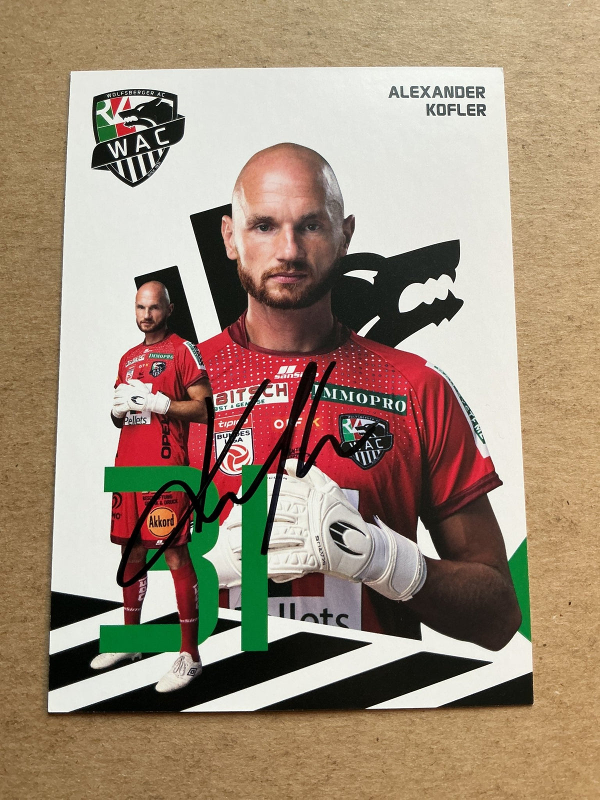 Alexander Kofler, Austria 🇦🇹 Wolfsberger AC 2020/21 hand signed - Autographs-World