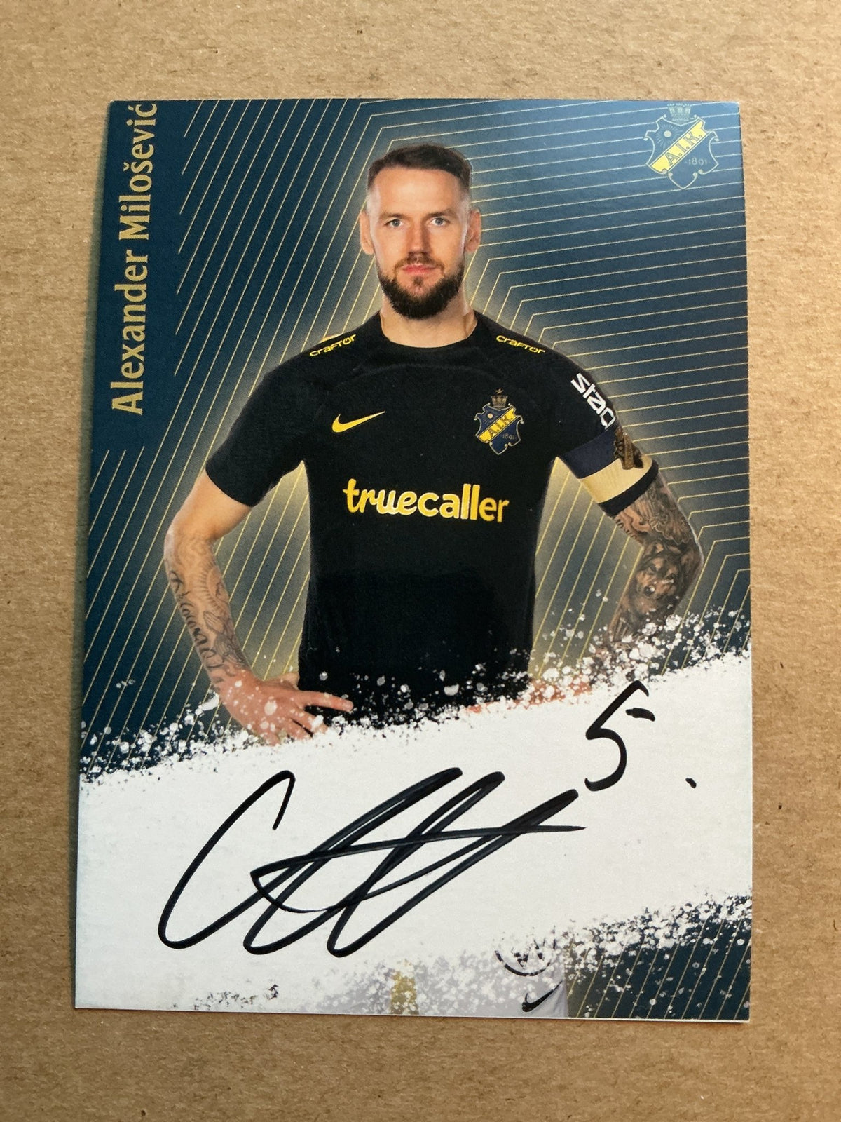 Alexander Milošević, Sweden 🇸🇪 AIK Stockholm 2023/24 hand signed - Autographs-World