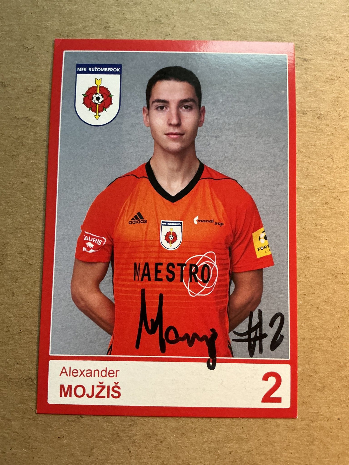 Alexander Mojžiš, Slovakia 🇸🇰 MFK Ružomberok 2021/22 hand signed - Autographs-World