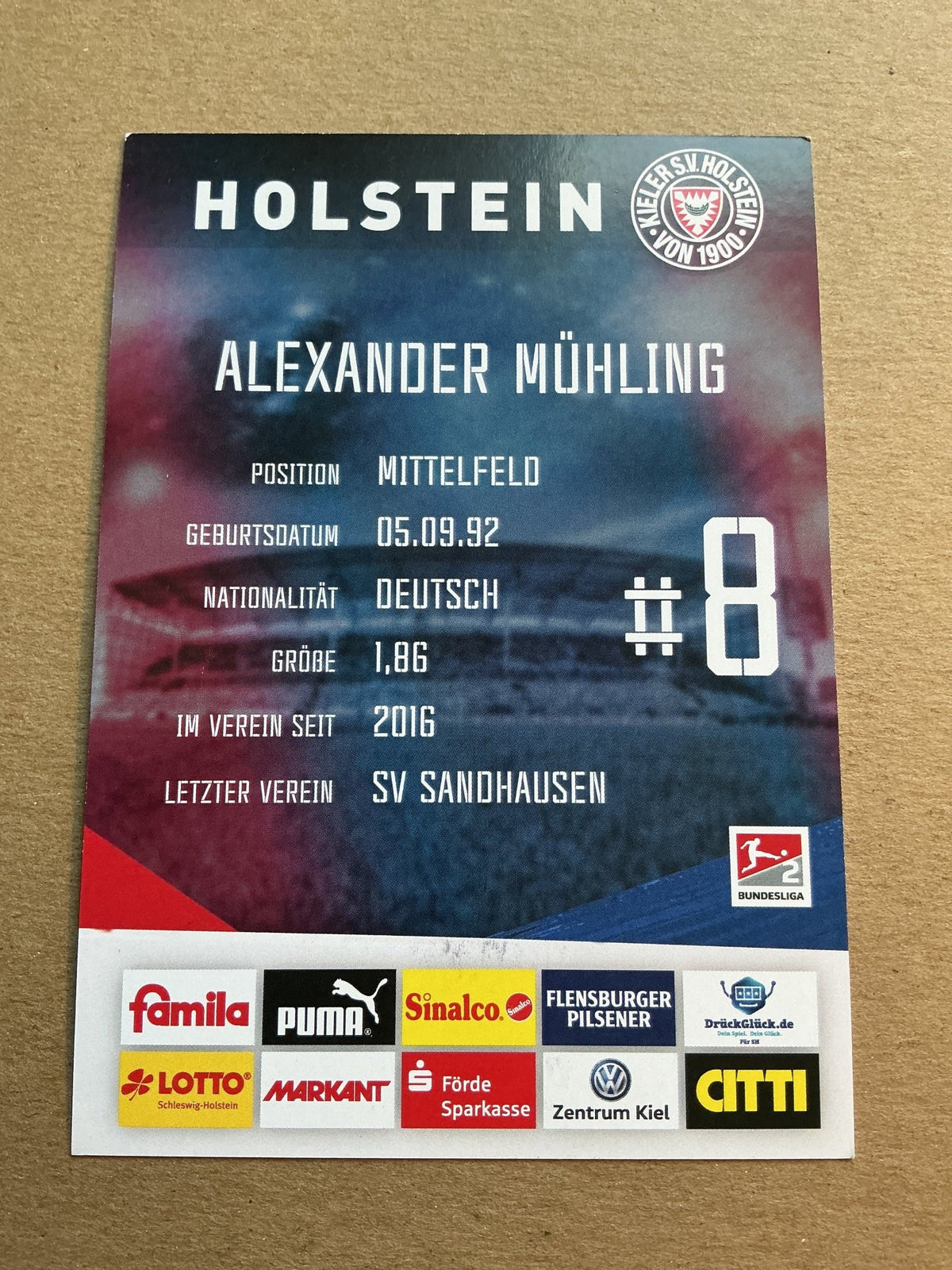 Alexander Mühling, Germany 🇩🇪 Holstein Kiel 2019/20 hand signed - Autographs-World