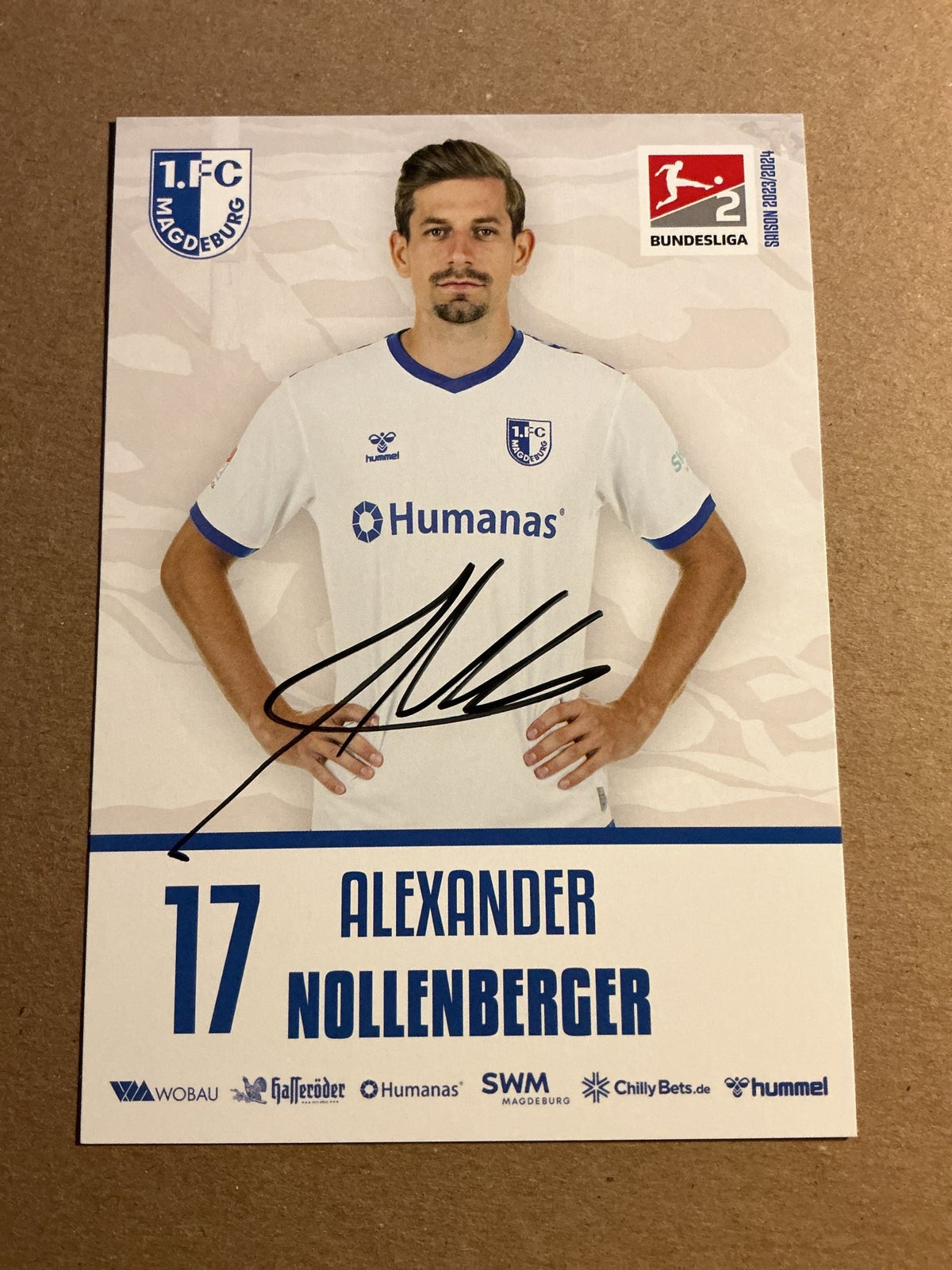 Alexander Nollenberger, Germany 🇩🇪 1.FC Magdeburg 2023/24 hand signed - Autographs-World