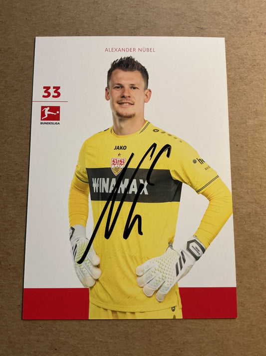 Alexander Nübel, Germany 🇩🇪 VfB Stuttgart 2023/24 hand signed - Autographs-World