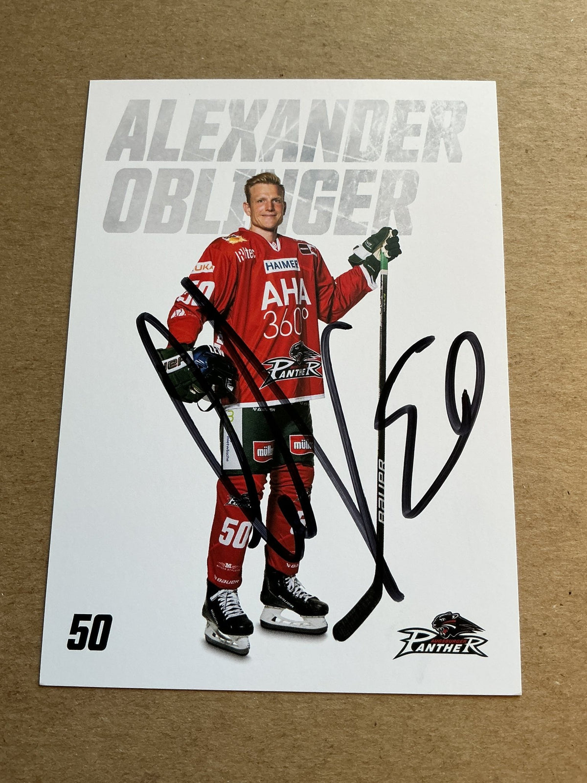 Alexander Oblinger, Germany 🇩🇪 Augsburg Panther 2023/24 hand signed - Autographs-World