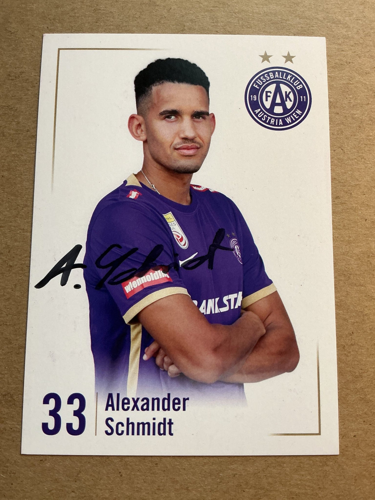 Alexander Schmidt, Austria 🇦🇹 FK Austria Wien 2023/24 hand signed - Autographs-World