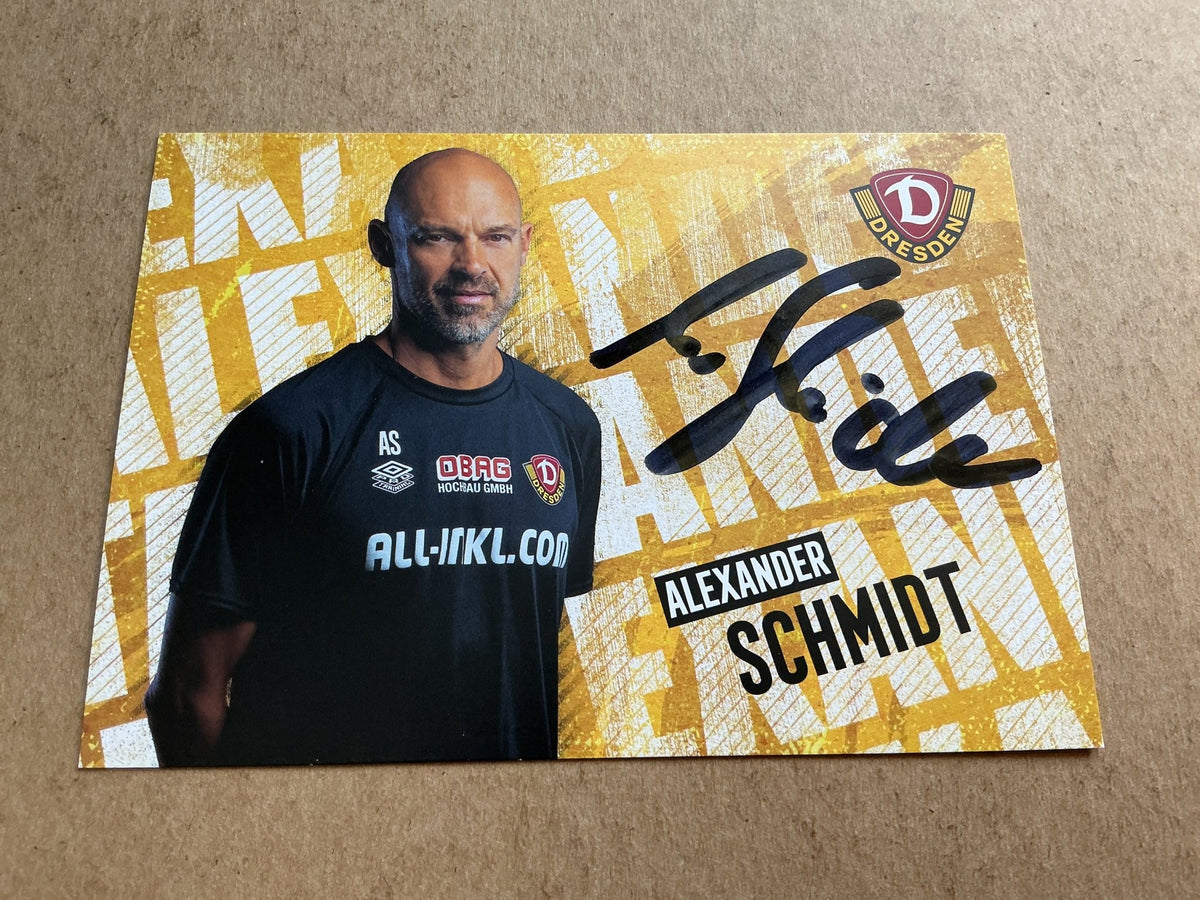 Alexander Schmidt, Germany 🇩🇪 Dynamo Dresden 2021/22 hand signed - Autographs-World