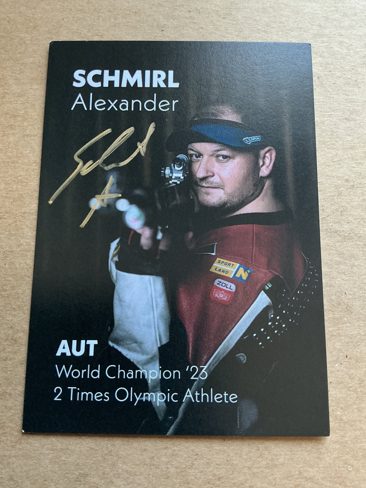 Alexander Schmirl, Austria 🇦🇹 Shooting Summer Olympics 2024 hand signed - Autographs-World