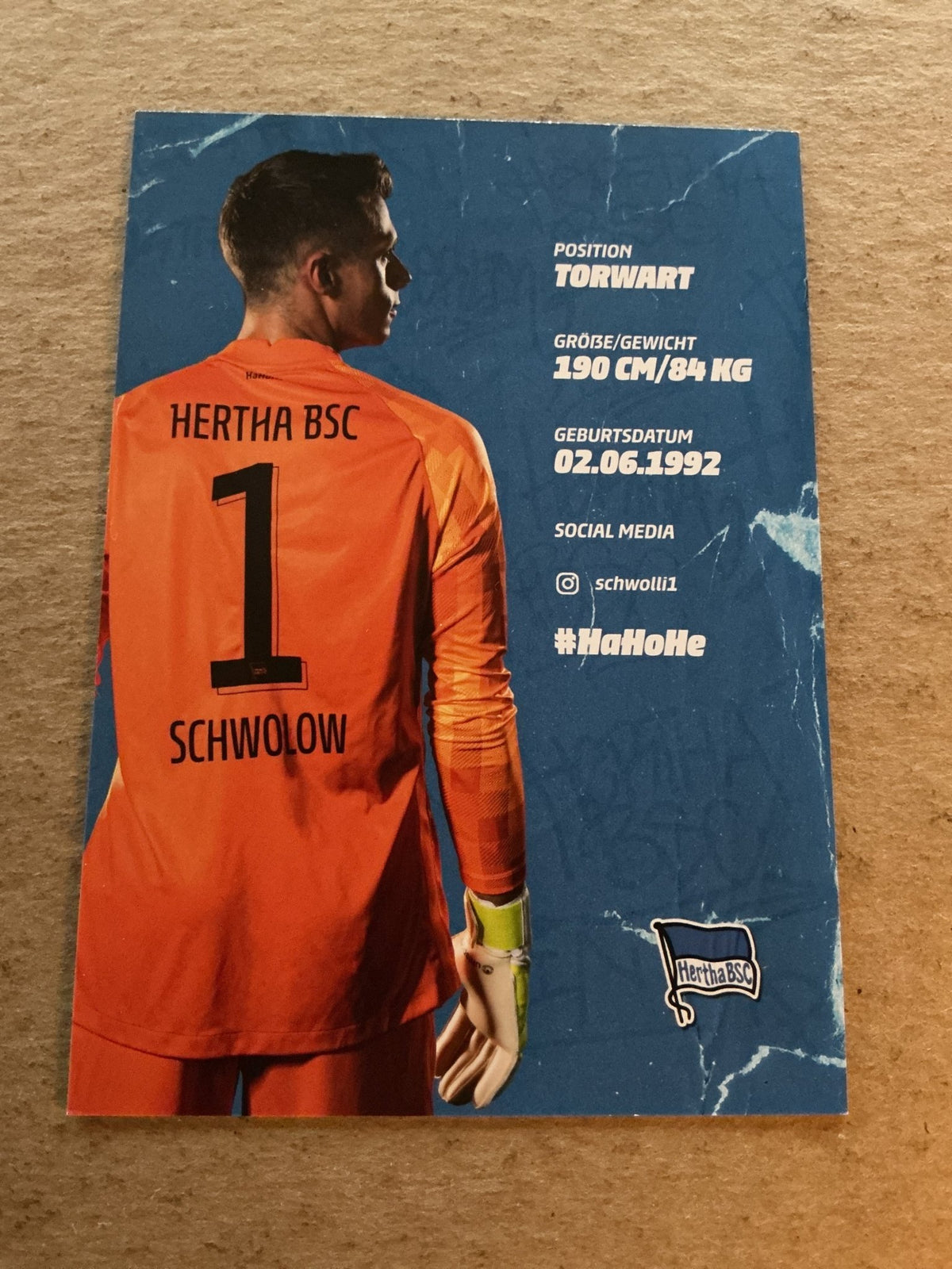Alexander Schwolow, Germany 🇩🇪 Hertha BSC Berlin 2021/22 hand signed - Autographs-World