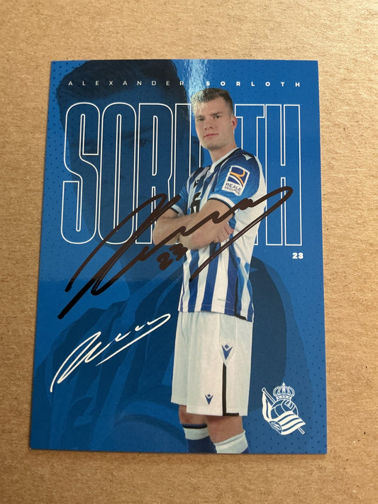 Alexander Sørloth, Norway 🇳🇴 Real Sociedad 2021/22 hand signed - Autographs-World