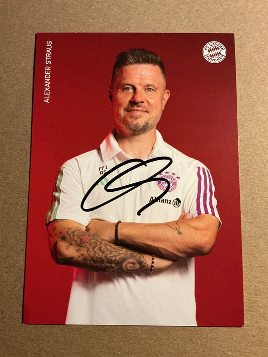 Alexander Straus, Norway 🇳🇴 FC Bayern München 2023/24 hand signed - Autographs-World