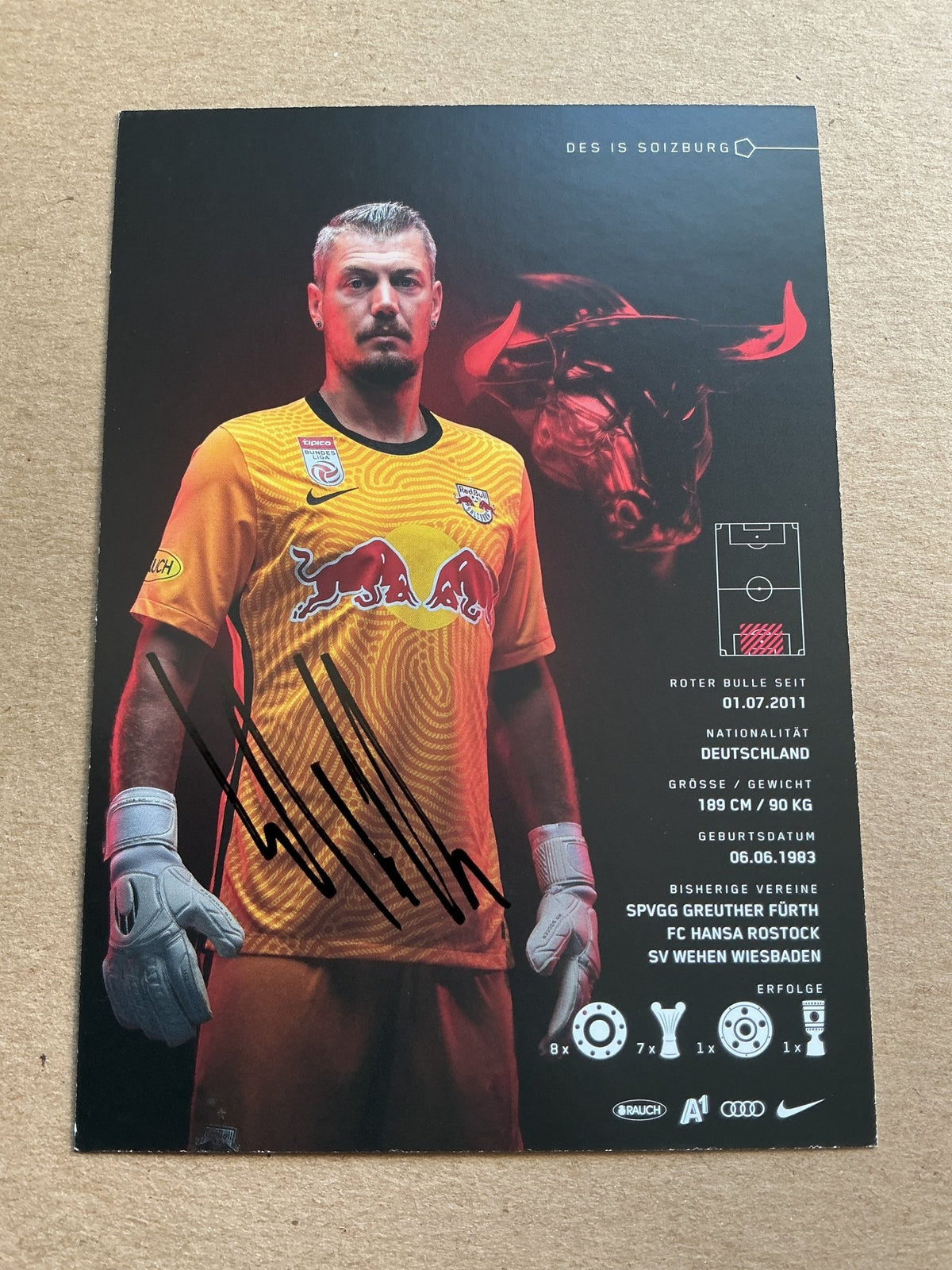 Alexander Walke, Germany 🇩🇪 Red Bull Salzburg 2020/21 hand signed - Autographs-World