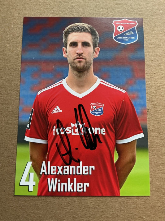 Alexander Winkler, Germany 🇩🇪 SpVgg Unterhaching 2019/20 hand signed - Autographs-World