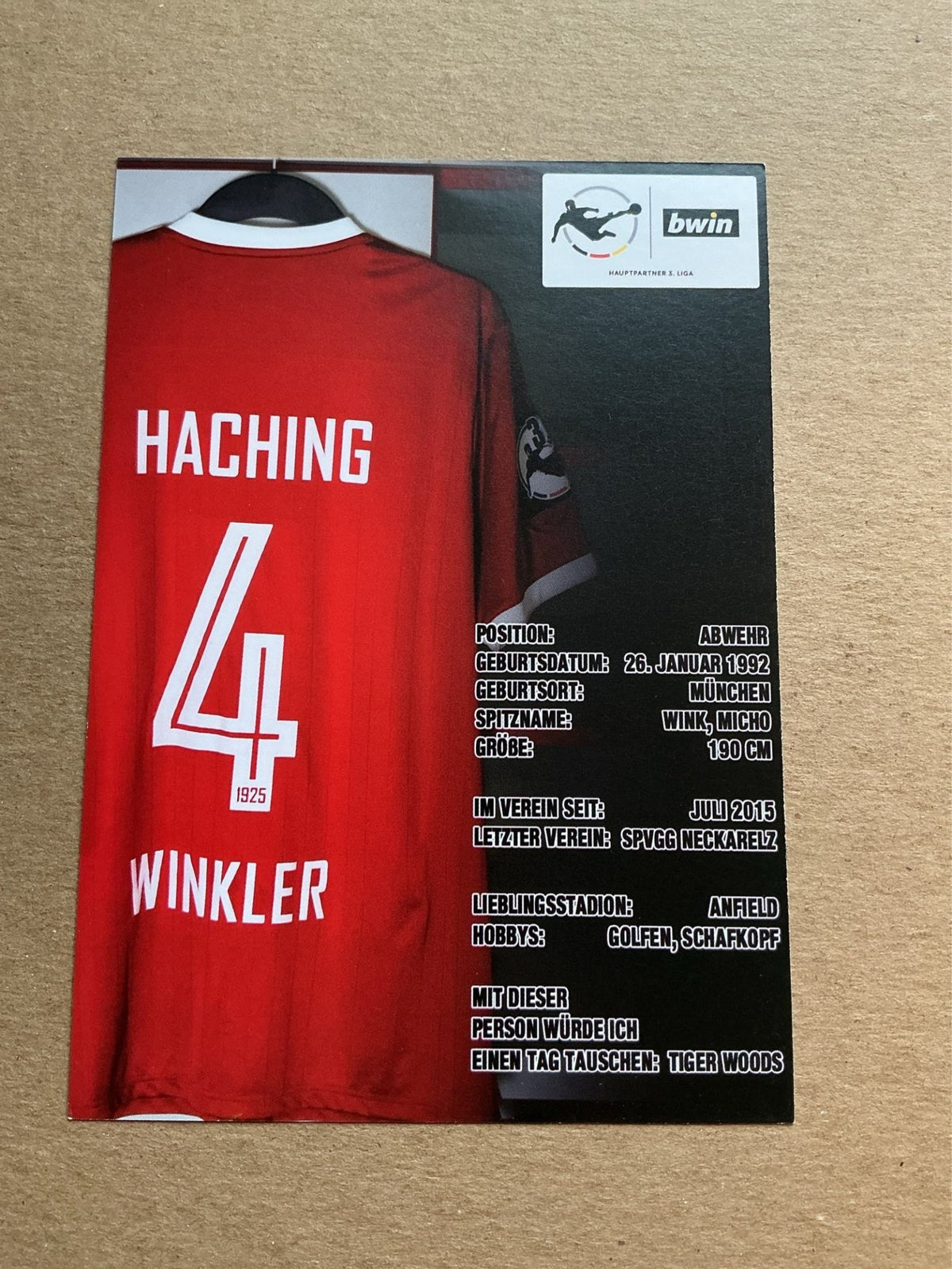 Alexander Winkler, Germany 🇩🇪 SpVgg Unterhaching 2019/20 hand signed - Autographs-World